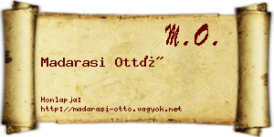 Madarasi Ottó névjegykártya